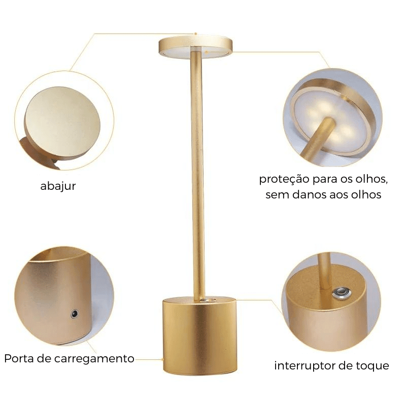 Luminária-de-Mesa-Touch-Dourado-Trazida
