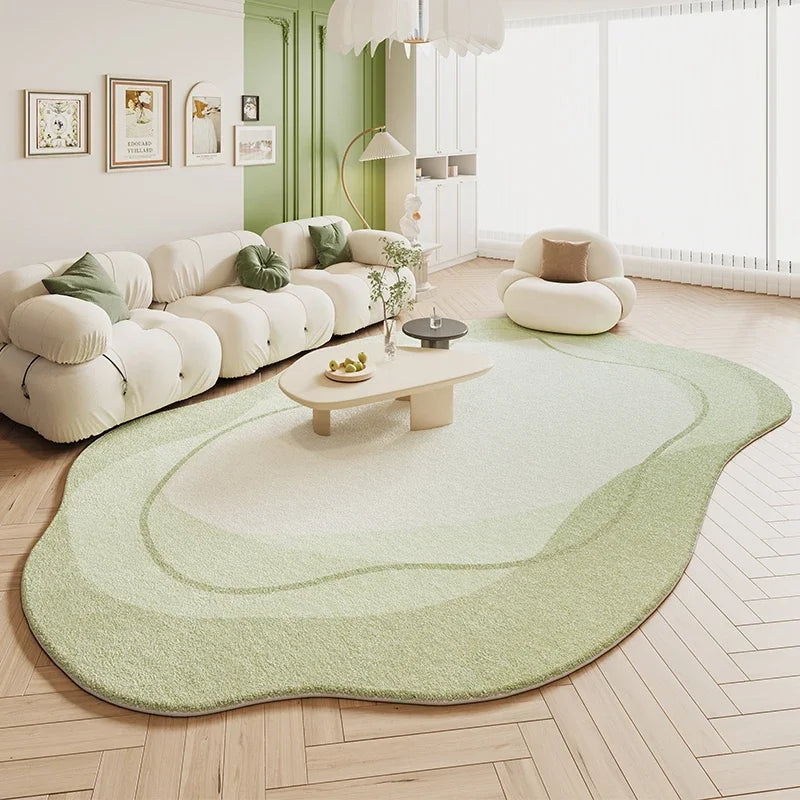 Tapete Sala De Estar Creme Irregular - Lojas Trazida