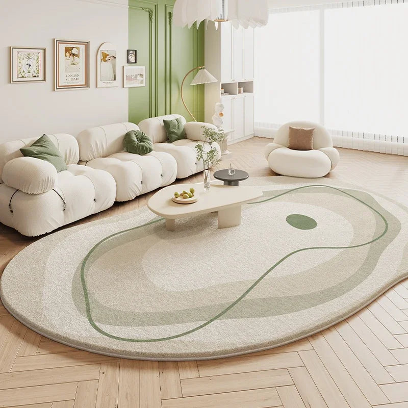 Tapete Sala De Estar Creme Irregular - Lojas Trazida