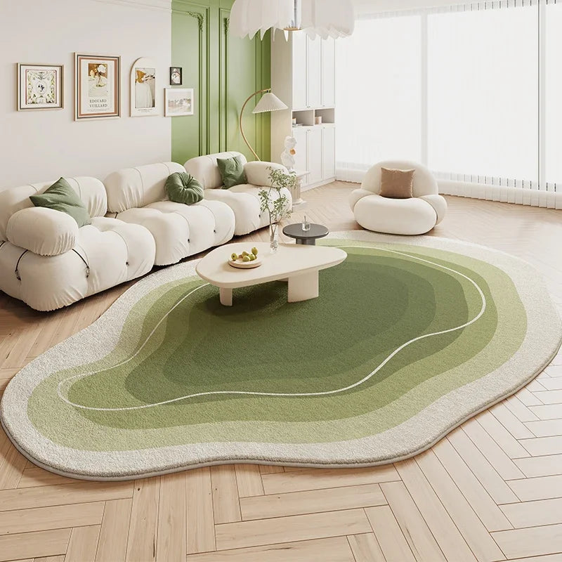 Tapete Sala De Estar Creme Irregular - Lojas Trazida
